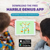 Marble Genius Marble Run Stunts Super Set: 125 Pieces Total, 20 Action Pieces Including 2 New Patented Trampolines, Includes Free Online App and Full-Color Instruction Booklet, Made for Ages 5 and Up