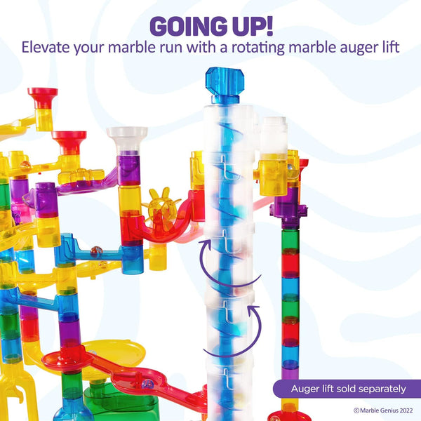 Marble Genius Auger Lift Extension: Marble Run Auger Accessory Set Adds 13 Inches to Marble Genius Auger Lifts for Additional Marble Run Fun, Auger Motor & Batteries Not Included, Designed for Ages 5+