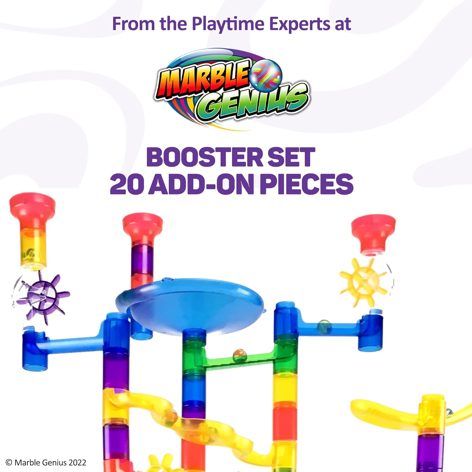 Marble Genius Marble Run Booster Set 20 Pieces Total (Marbles Not In