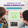 Marble Genius Marble Run Stunts Starter Set: 100 Pieces Total, 14 Action Pieces Including New Patented Trampoline, Includes Free Online App and Full-Color Instruction Booklet, Made for Ages 5 and Up