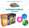 Marble Genius Marble Glow Run Race Track Set Glow in The Dark (50 pcs) STEM Educational Building Block Toy, Instruction App Access & Full Color Instruction Manual, Great Gift for Kids, Marbles