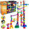 Marble Genius Glow Marble Run Set, Marble Maze Glow in The Dark (200 pcs) STEM Educational Building Block Toy, Instruction App Access & Full Color Instruction Manual, Great Gift for Kids, Super Set