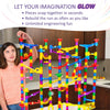 Marble Genius Marble Glow Run Race Track Set Glow in The Dark (300 pcs) STEM Educational Building Block Toy, Instruction App Access & Full Color Instruction Manual, Great Gift for Kids, Extreme Set