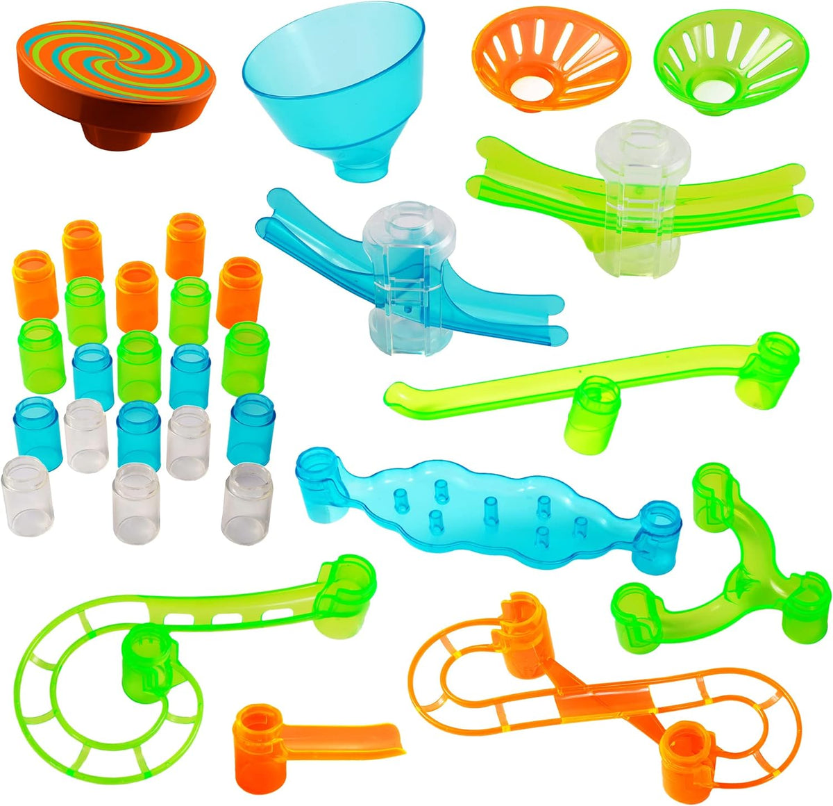 Marble Genius Marble Run Stunts Booster Set 30 Pieces Total, 9 Action