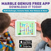 Marble Genius Marble Run (300 Complete Pieces) Maze Track or Race Games for Kids Ages 4-8, for Adults, Teens, and Toddlers, (118 Translucent Marbulous Pieces + 119 Glass-Marble Set), Extreme Set