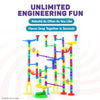 Marble Genius Marble Run (130 Complete Pieces) Maze Track or Board Games for Kids 8-12, for Adults, Teens, and Toddlers, (80 Translucent Marbulous Pieces + 50 Glass-Marble Set), Starter Set