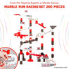 Marble Genius Marble Run Racing Set: 200-Piece Marble Run Racing Set Toys for Kids, Marbles Maze Tower Building Blocks, Marble Race Track Rolling Game, Educational Learning STEM Toy Gift, Racing