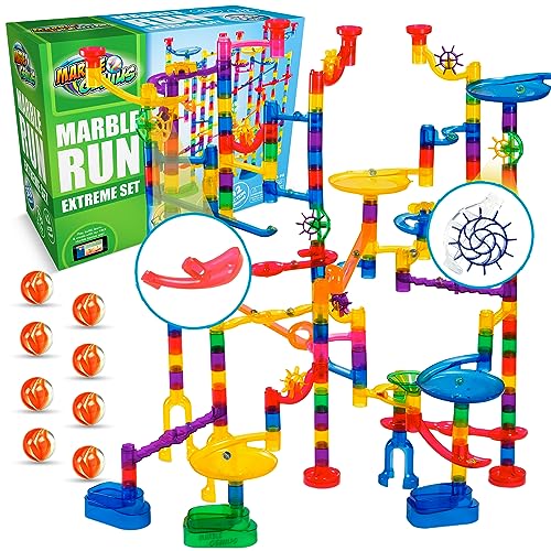 Marble Genius Marble Run (300 Complete Pieces) Maze Track or Race Games for  Kids Ages 4-8, for Adults, Teens, and Toddlers, (118 Translucent Marbulous